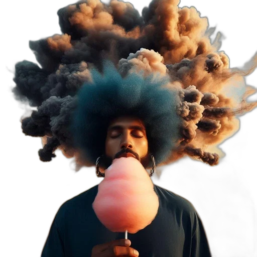 hair, staff, hat, mask transparent PNG cut-out