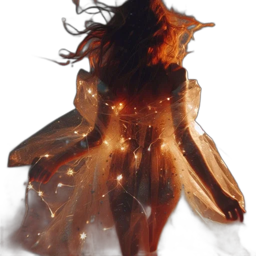dress, crown, hair, creature transparent PNG cut-out