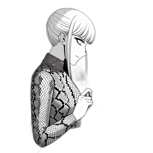 dress, jacket, face, staff transparent PNG cut-out