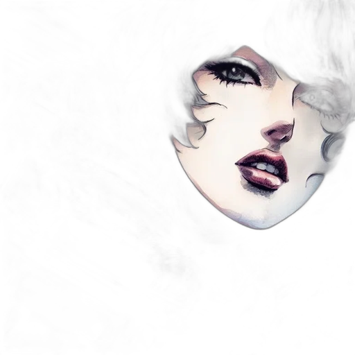 mask, face, creature, photorealistic transparent PNG cut-out