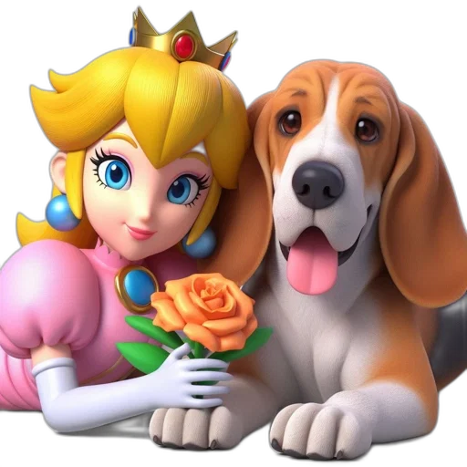 animal, food, crown, 3d render transparent PNG cut-out