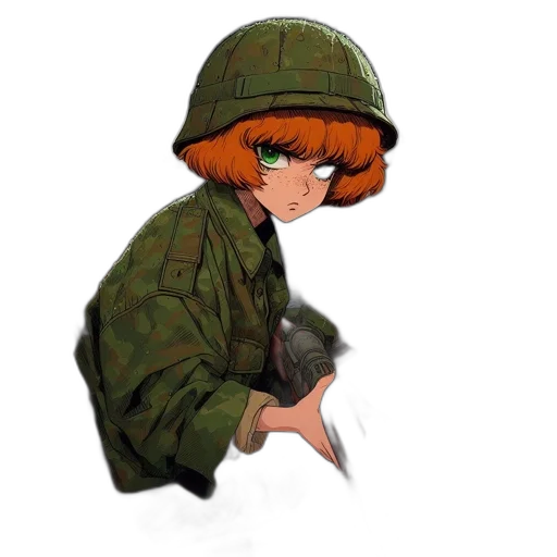 jacket, weapon, hat, staff transparent PNG cut-out