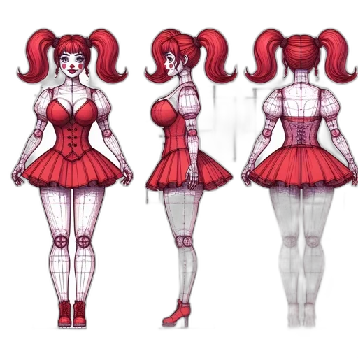 dress, concept art, comic book art, pixel art transparent PNG cut-out