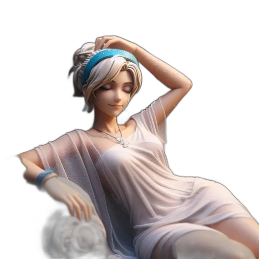 dress, jewelry, staff, hat transparent PNG cut-out