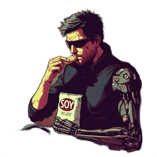 robot, jacket, bottle, food transparent PNG cut-out