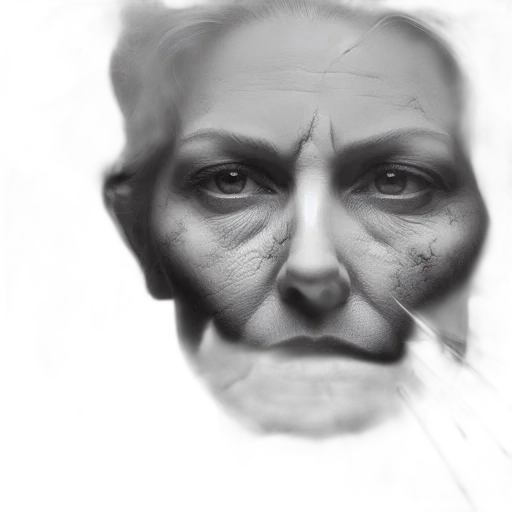 face, mask, creature, photorealistic transparent PNG cut-out