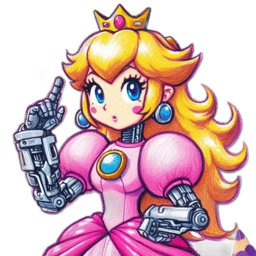 weapon, crown, dress, robot transparent PNG cut-out