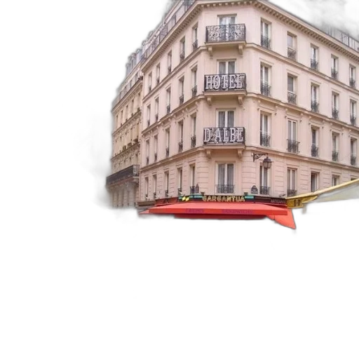umbrella, building, sword, car transparent PNG cut-out