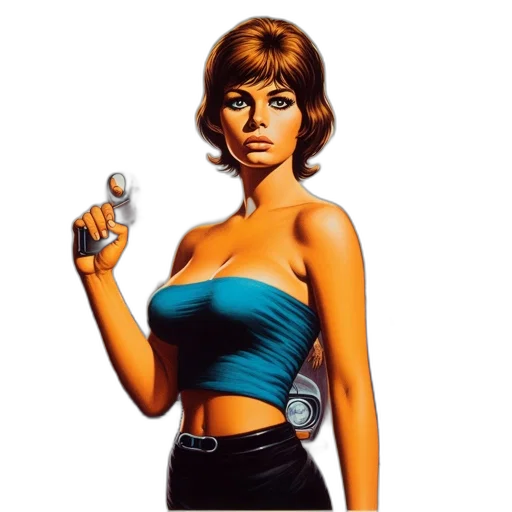 jewelry, dress, robot, comic book art transparent PNG cut-out