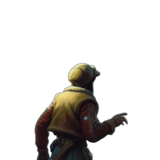 staff, jacket, robot, hat transparent PNG cut-out