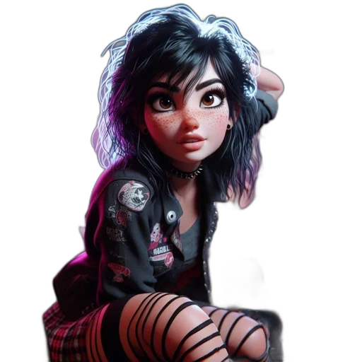 jacket, dress, face, concept art transparent PNG cut-out