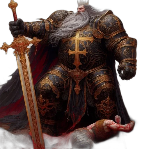 sword, weapon, crown, fantasy art transparent PNG cut-out