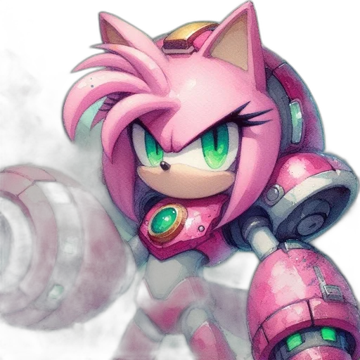 robot, weapon, concept art, pixel art transparent PNG cut-out
