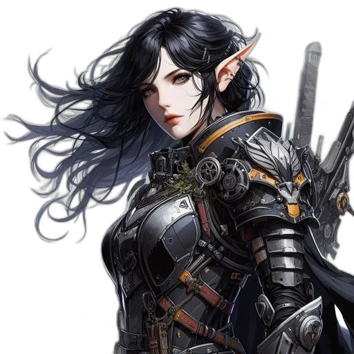 fantasy art, concept art, comic book art, photorealistic transparent PNG cut-out