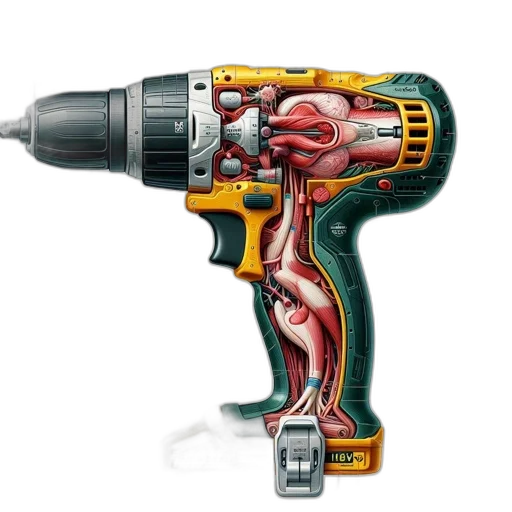 weapon, robot, staff, cyberpunk transparent PNG cut-out