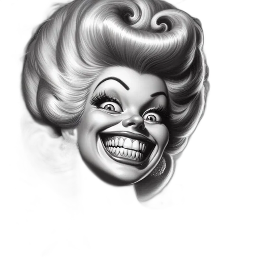 face, hair, crown, mask transparent PNG cut-out