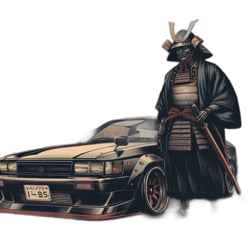 car, dragon, weapon, jacket transparent PNG cut-out
