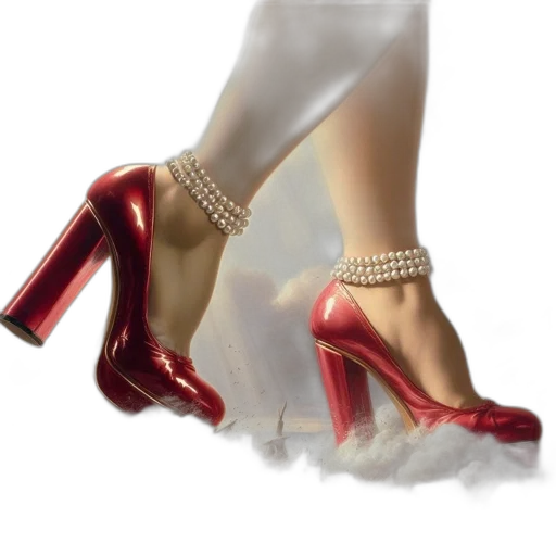 shoes, jewelry, 3d render, photorealistic transparent PNG cut-out