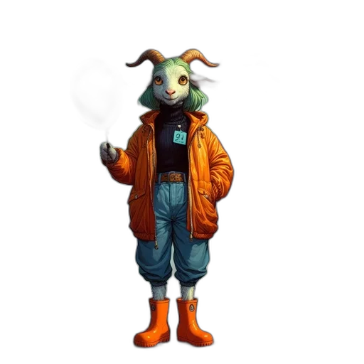 jacket, animal, staff, mask transparent PNG cut-out