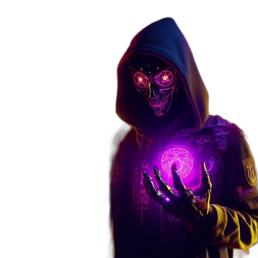 mask, jacket, robot, creature transparent PNG cut-out