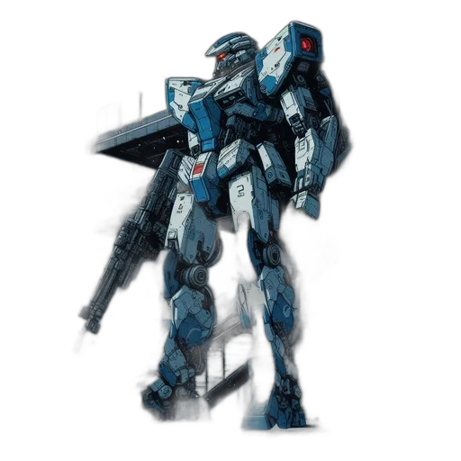 robot, weapon, concept art, pixel art transparent PNG cut-out