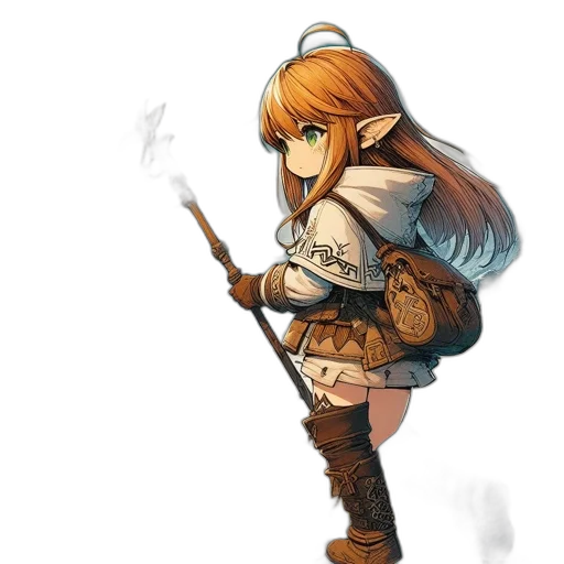 staff, weapon, sword, dress transparent PNG cut-out
