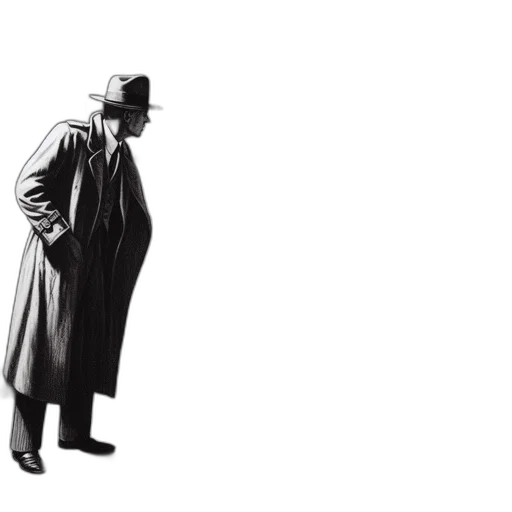 jacket, hat, umbrella, staff transparent PNG cut-out