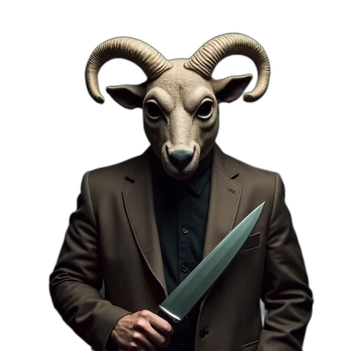animal, staff, mask, weapon transparent PNG cut-out