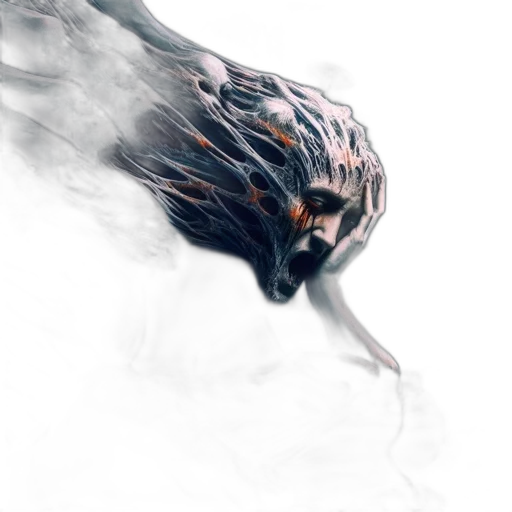 dragon, mask, creature, hair transparent PNG cut-out