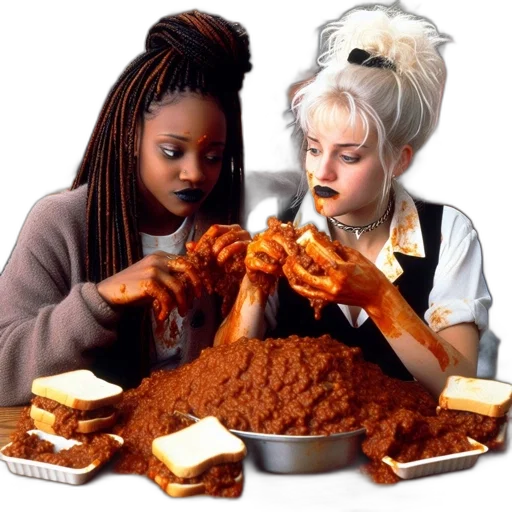 food, hair, concept art, vaporwave transparent PNG cut-out