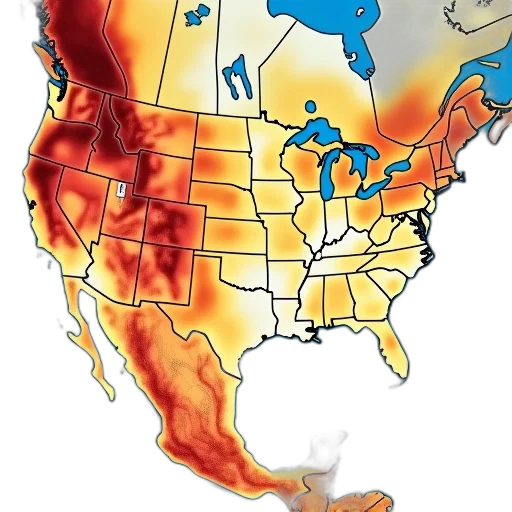 map, showing, average, temperature transparent PNG cut-out