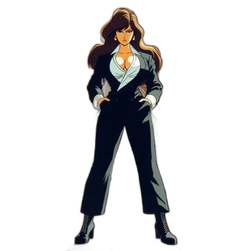 jacket, staff, concept art, comic book art transparent PNG cut-out