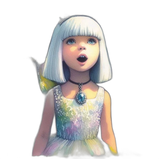dress, creature, face, robot transparent PNG cut-out
