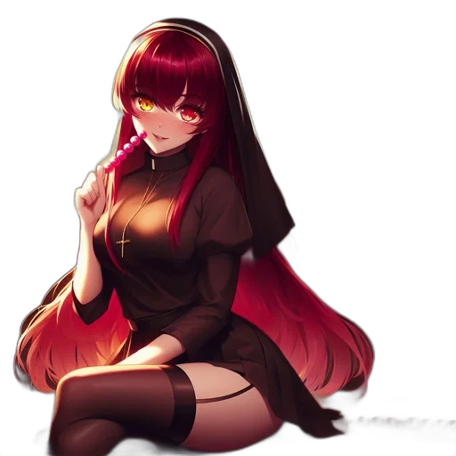 dress, staff, crown, anime transparent PNG cut-out