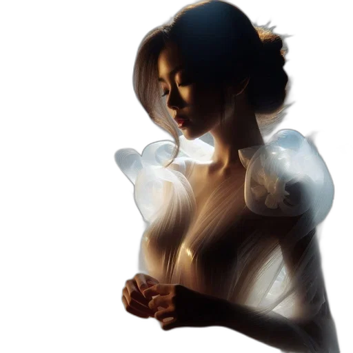 dress, jewelry, photorealistic, concept art transparent PNG cut-out