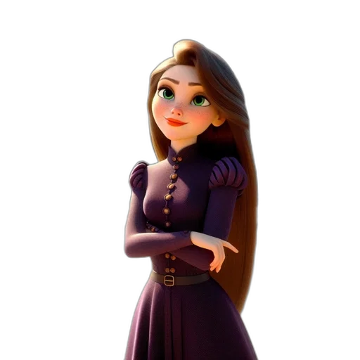 dress, staff, face, crown transparent PNG cut-out