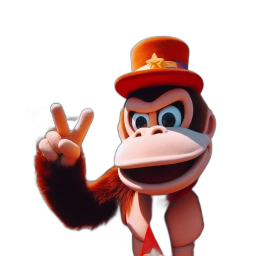 hat, animal, staff, 3d render transparent PNG cut-out