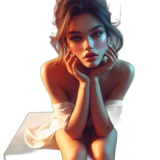dress, face, jewelry, crown transparent PNG cut-out