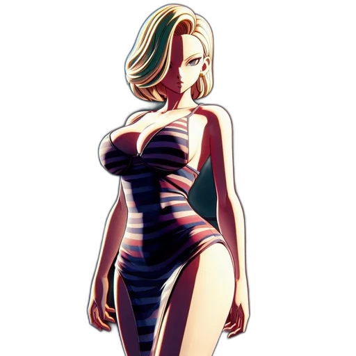 dress, robot, comic book art, concept art transparent PNG cut-out