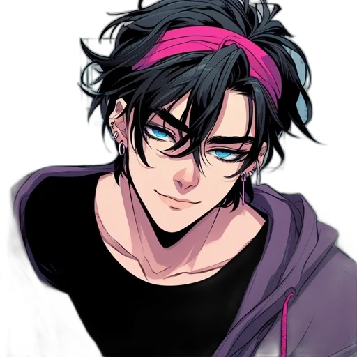 anime, cartoon, comic book art, watercolor transparent PNG cut-out