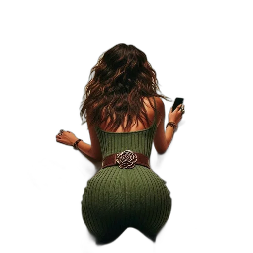 dress, hair, creature, pixel art transparent PNG cut-out