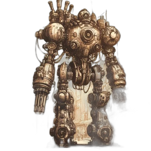 robot, mask, staff, crown transparent PNG cut-out