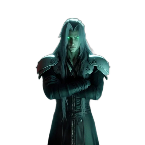 jacket, staff, sword, dragon transparent PNG cut-out