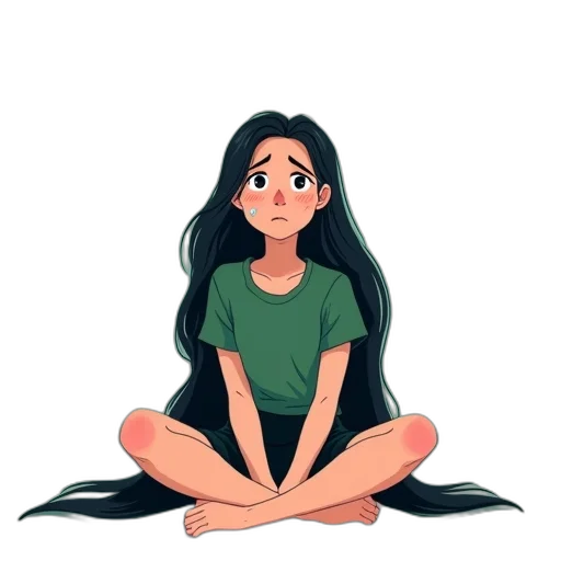 hair, dress, face, creature transparent PNG cut-out