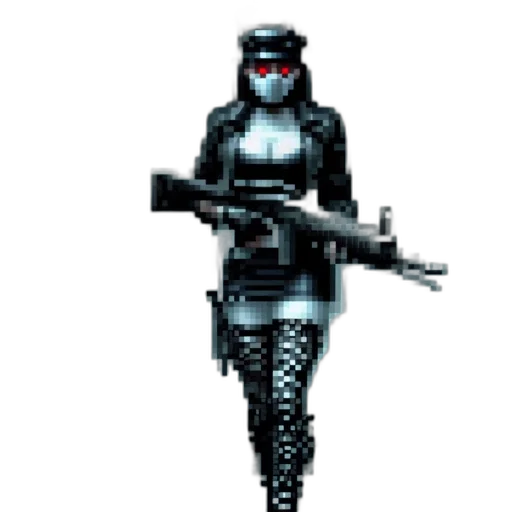 robot, weapon, staff, dress transparent PNG cut-out