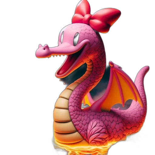 dragon, animal, creature, staff transparent PNG cut-out