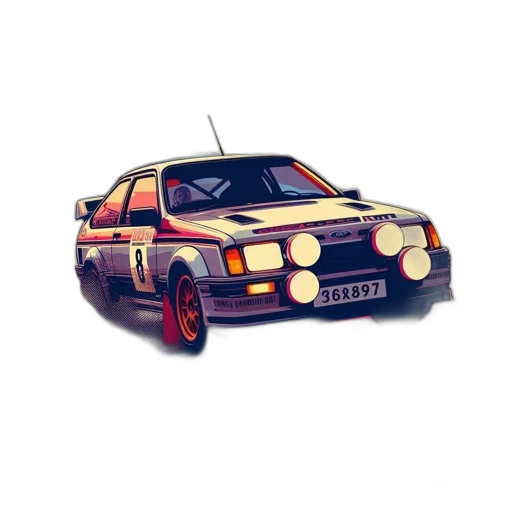 car, pixel art, concept art, photorealistic transparent PNG cut-out