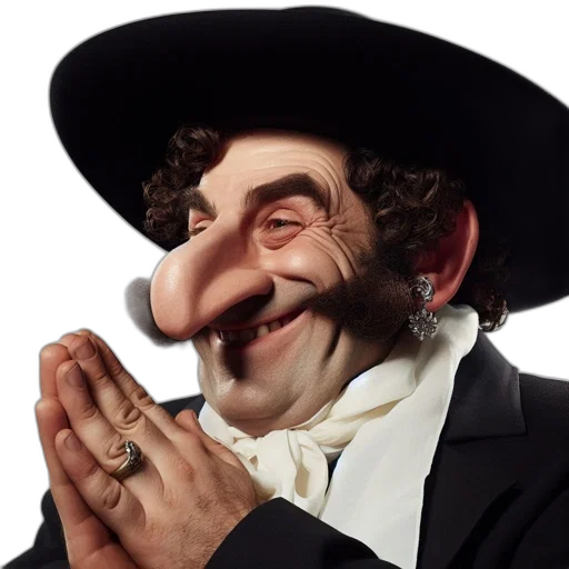 face, hat, mask, staff transparent PNG cut-out