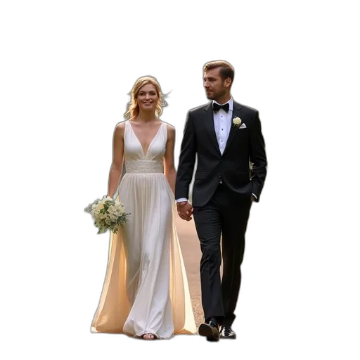 dress, earth tones, man, woman transparent PNG cut-out