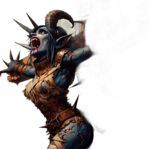 creature, staff, concept art, fantasy art transparent PNG cut-out
